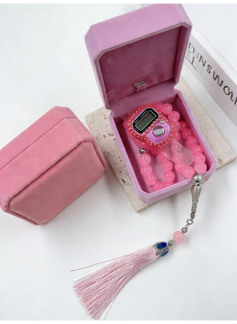 XiaoGiqi 33-bead Taisbiha prayer beads （Pink） - Image 1